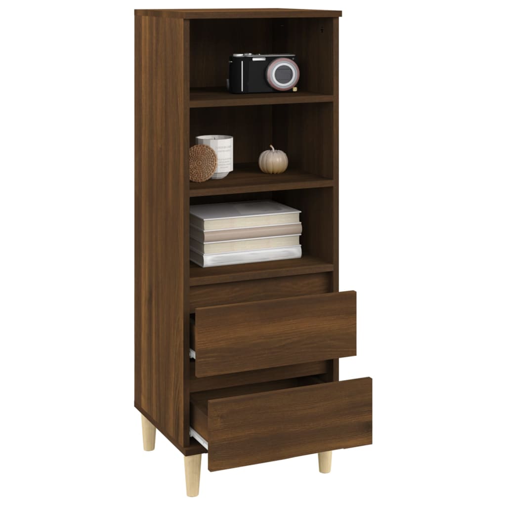 Hoge kast 40x36x110 cm bewerkt hout bruineiken is nu te koop bij PeponiXL, paradijselijk wonen!