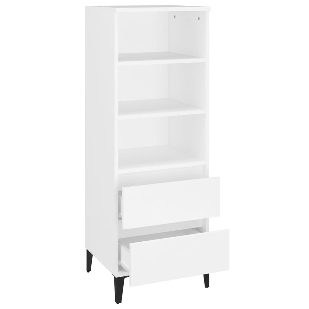 Hoge kast 40x36x110 cm bewerkt hout wit is nu te koop bij PeponiXL, paradijselijk wonen!