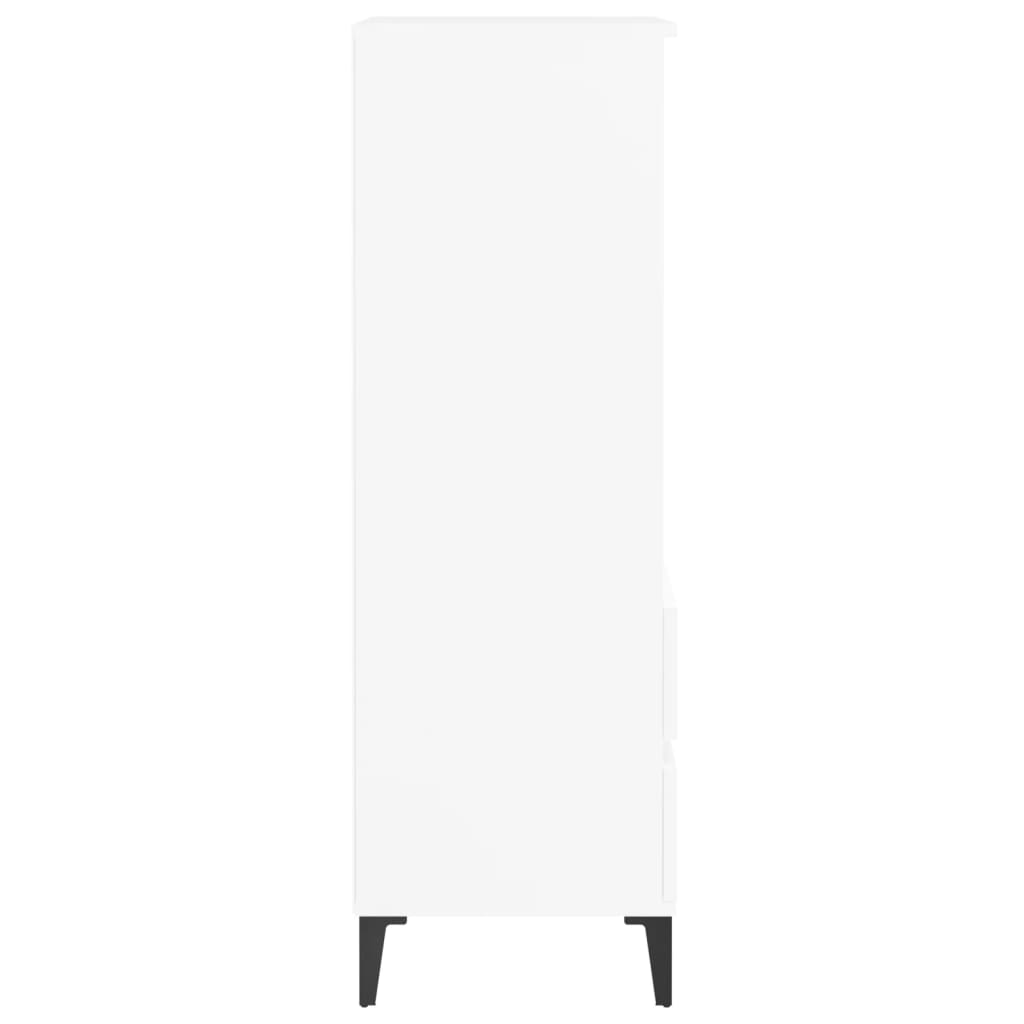 Hoge kast 40x36x110 cm bewerkt hout wit is nu te koop bij PeponiXL, paradijselijk wonen!