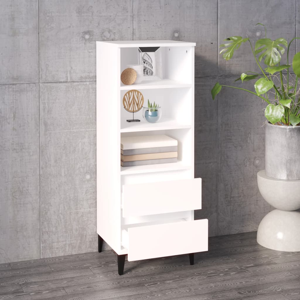 Hoge kast 40x36x110 cm bewerkt hout wit is nu te koop bij PeponiXL, paradijselijk wonen!