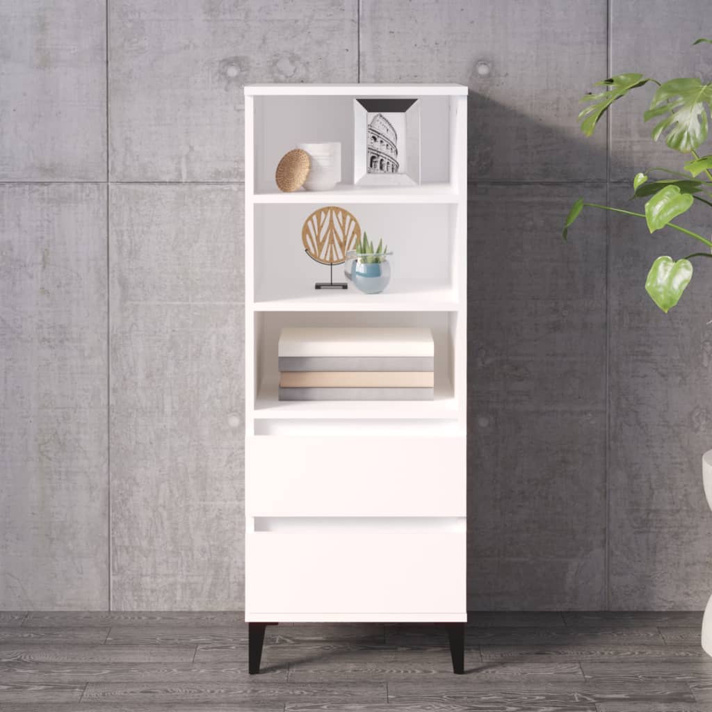 Hoge kast 40x36x110 cm bewerkt hout wit is nu te koop bij PeponiXL, paradijselijk wonen!