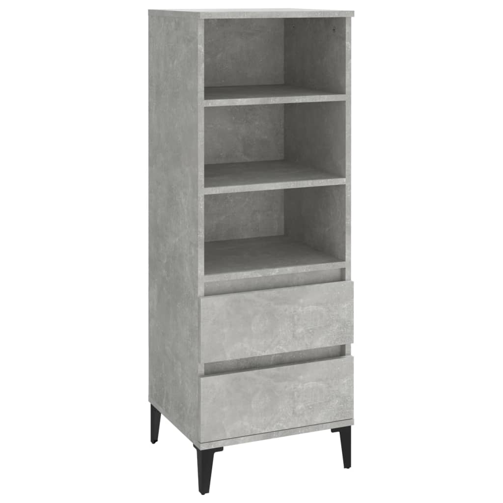 Hoge kast 40x36x110 cm bewerkt hout betongrijs is nu te koop bij PeponiXL, paradijselijk wonen!