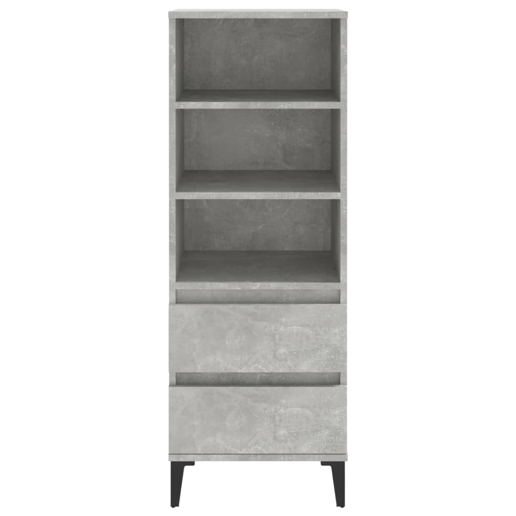 Hoge kast 40x36x110 cm bewerkt hout betongrijs is nu te koop bij PeponiXL, paradijselijk wonen!