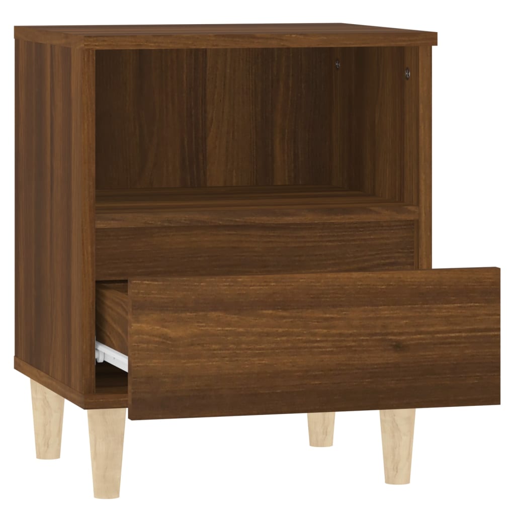 Nachtkastjes 2 st 40x35x50 cm bruin eikenkleur is nu te koop bij PeponiXL, paradijselijk wonen!
