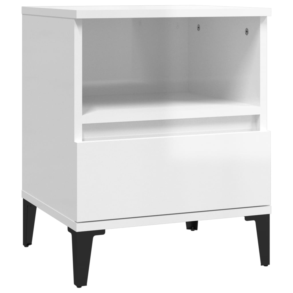 Nachtkastjes 2 st 40x35x50 cm hoogglans wit is nu te koop bij PeponiXL, paradijselijk wonen!