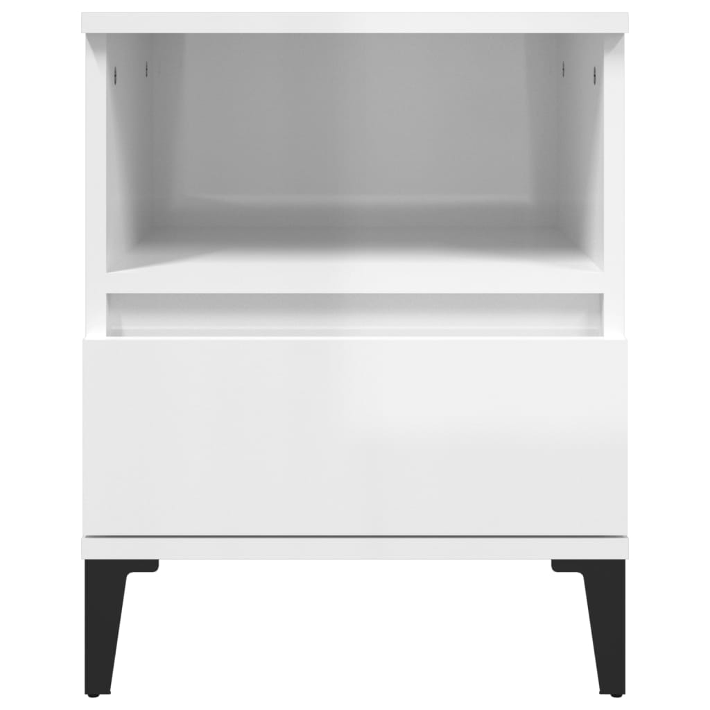 Nachtkastjes 2 st 40x35x50 cm hoogglans wit is nu te koop bij PeponiXL, paradijselijk wonen!
