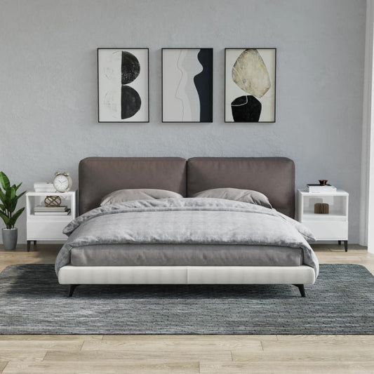 Nachtkastjes 2 st 40x35x50 cm hoogglans wit is nu te koop bij PeponiXL, paradijselijk wonen!