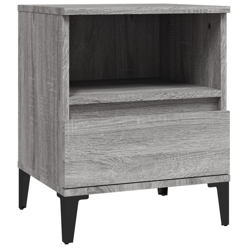 Nachtkastjes 2 st 40x35x50 cm grijs sonoma eikenkleurig is nu te koop bij PeponiXL, paradijselijk wonen!