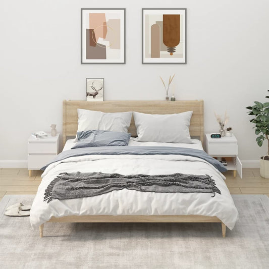 Nachtkastjes 2 st 40x35x50 cm wit is nu te koop bij PeponiXL, paradijselijk wonen!