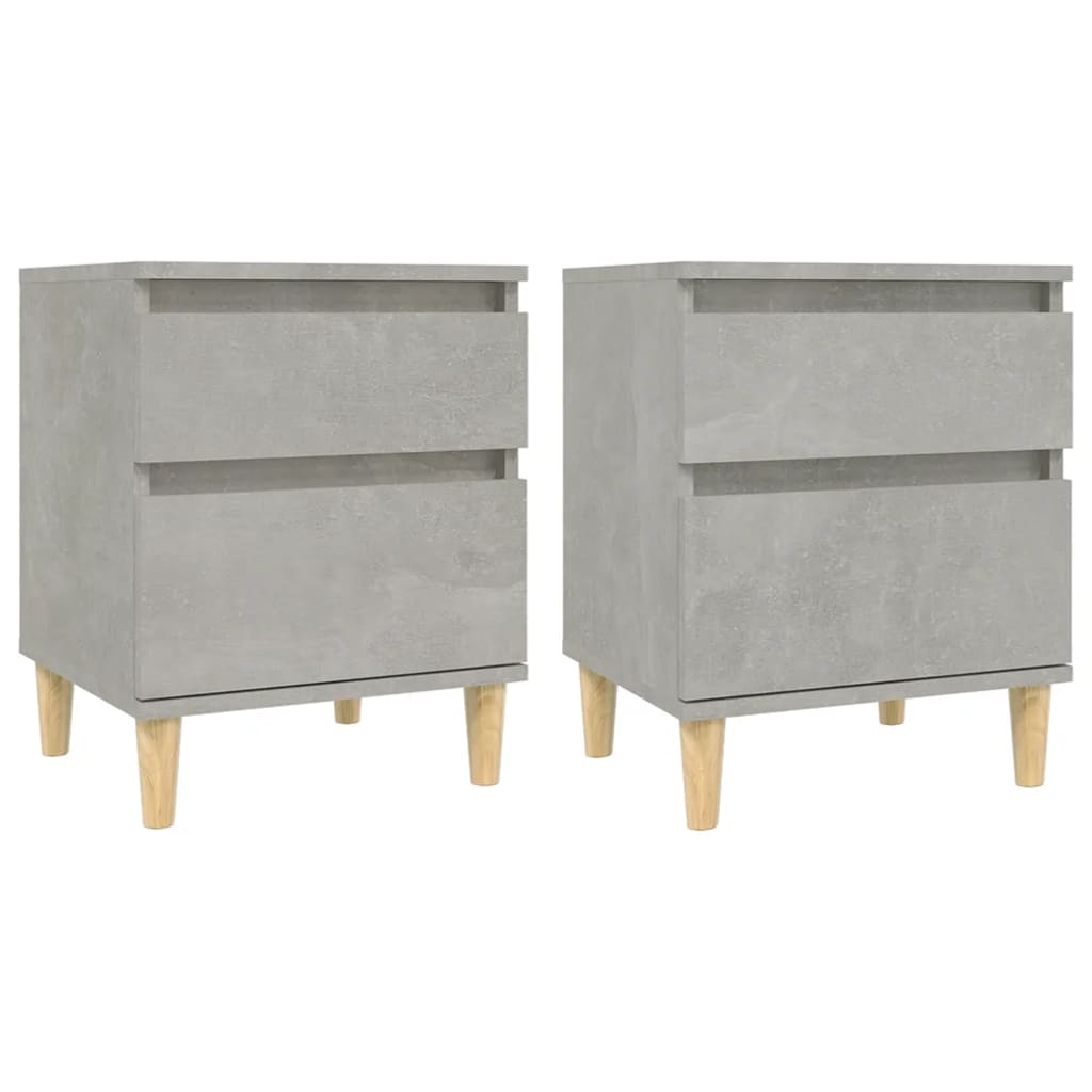 Nachtkastjes 2 st 40x35x50 cm betongrijs is nu te koop bij PeponiXL, paradijselijk wonen!