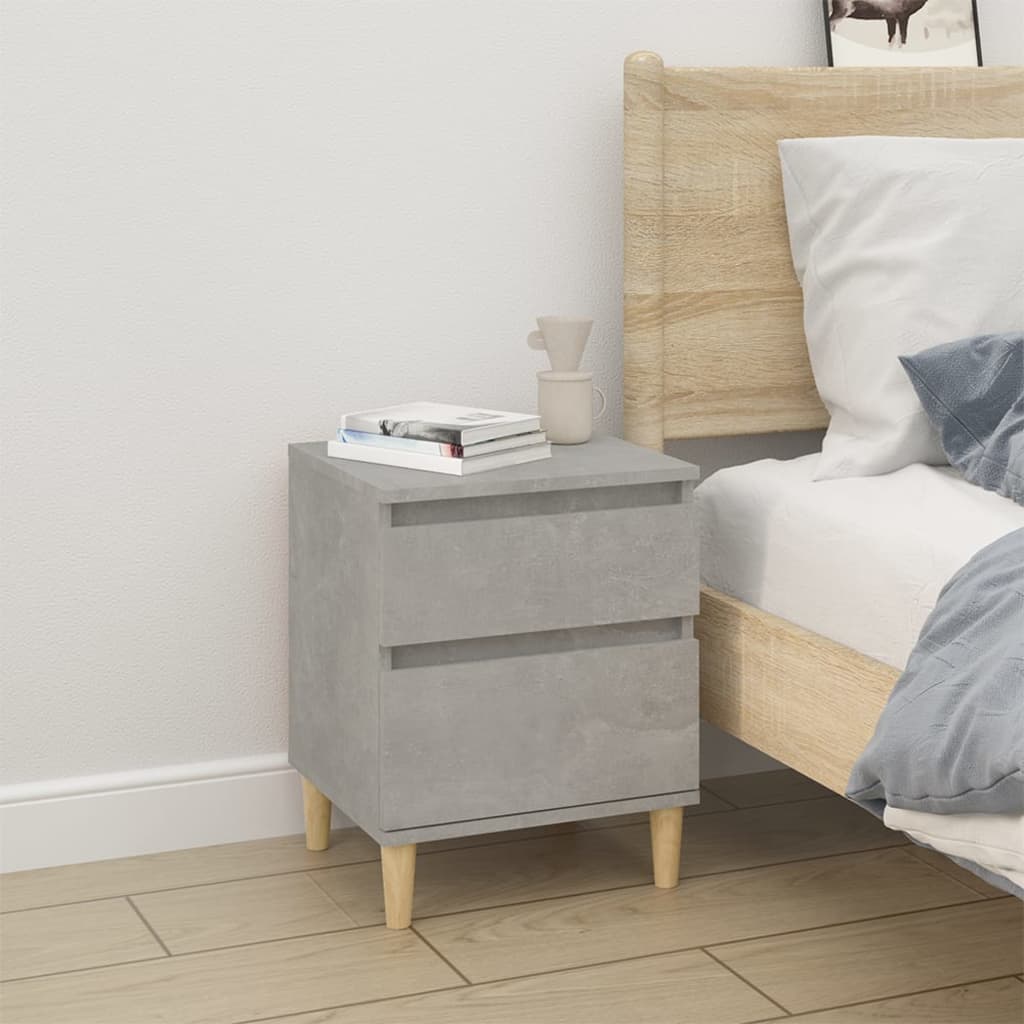 Nachtkastjes 2 st 40x35x50 cm betongrijs is nu te koop bij PeponiXL, paradijselijk wonen!