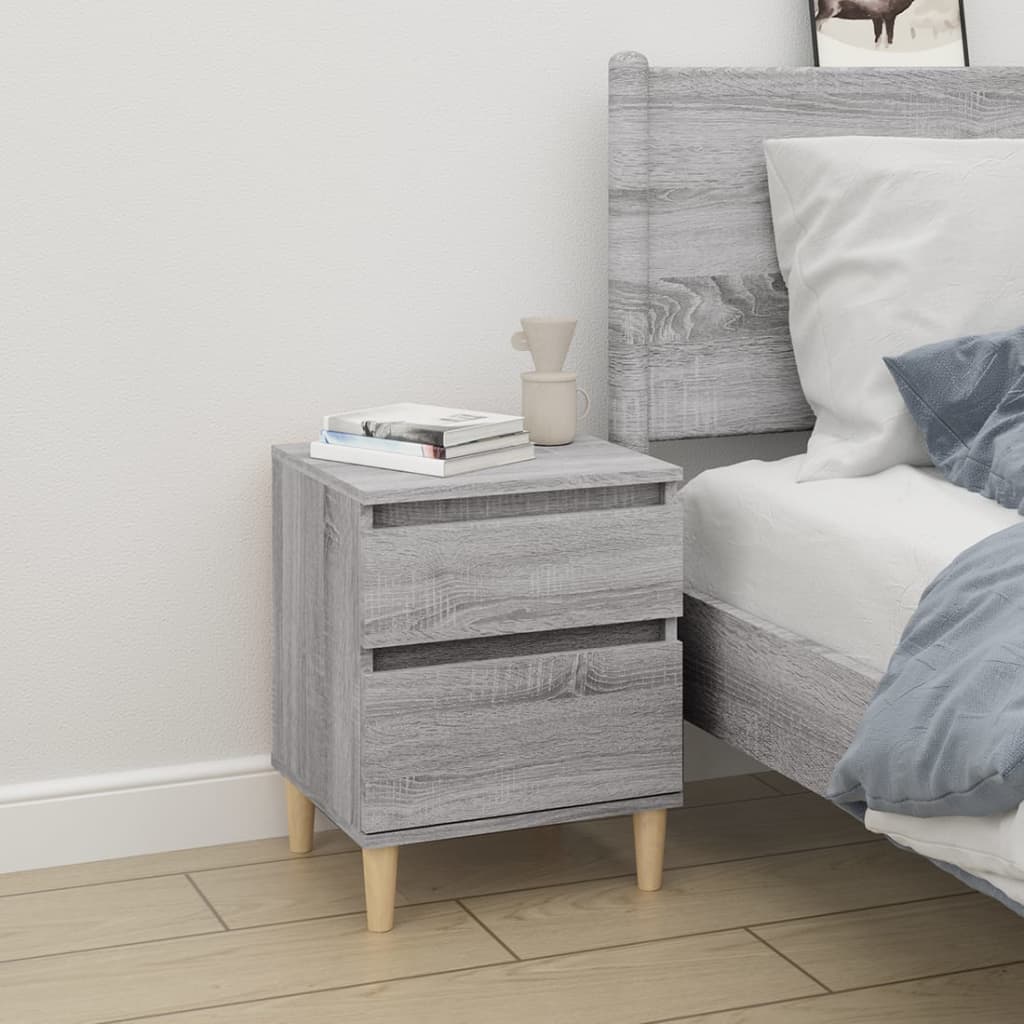 Nachtkastjes 2 st 40x35x50 cm grijs sonoma eikenkleurig is nu te koop bij PeponiXL, paradijselijk wonen!