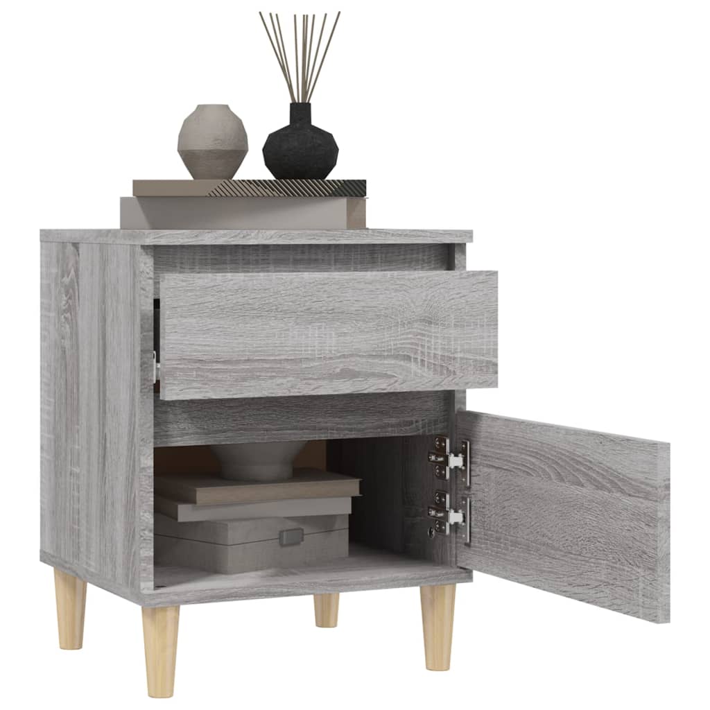 Nachtkastjes 2 st 40x35x50 cm grijs sonoma eikenkleurig is nu te koop bij PeponiXL, paradijselijk wonen!