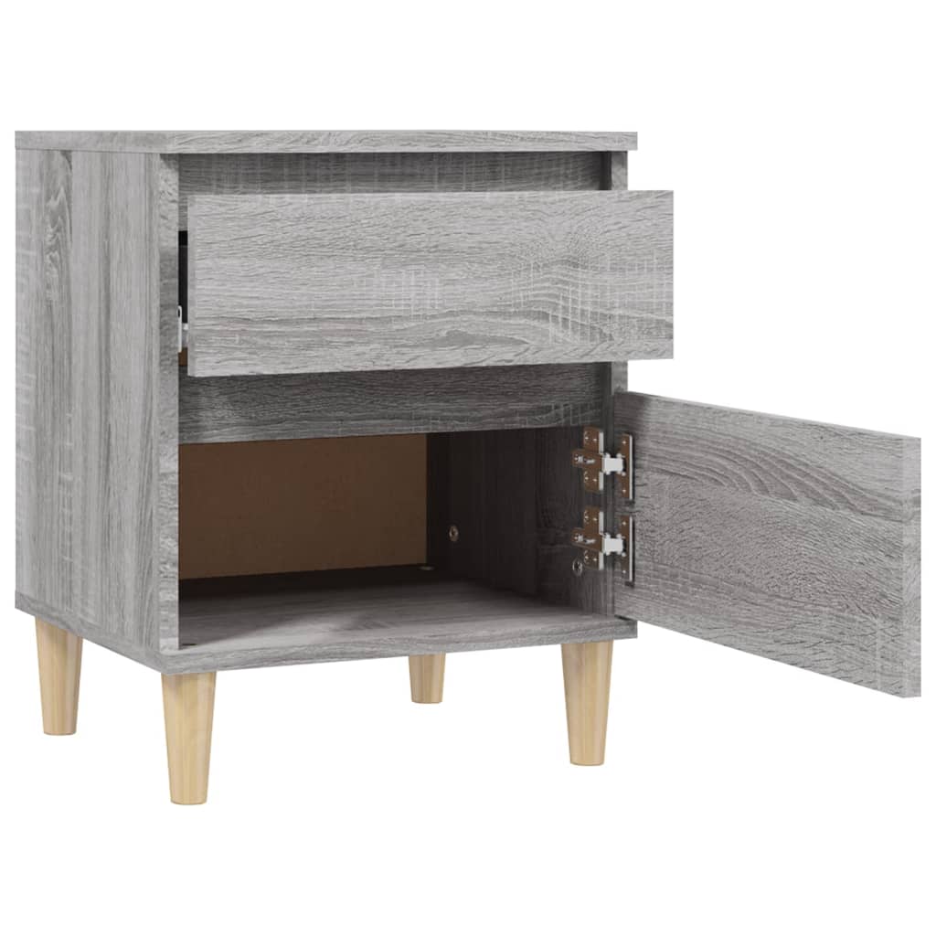 Nachtkastjes 2 st 40x35x50 cm grijs sonoma eikenkleurig is nu te koop bij PeponiXL, paradijselijk wonen!