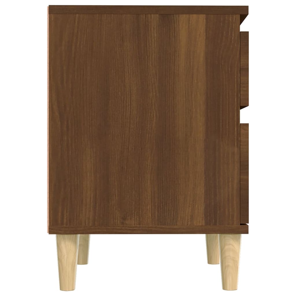 Nachtkastjes 2 st 40x35x50 cm bruin eikenkleur is nu te koop bij PeponiXL, paradijselijk wonen!
