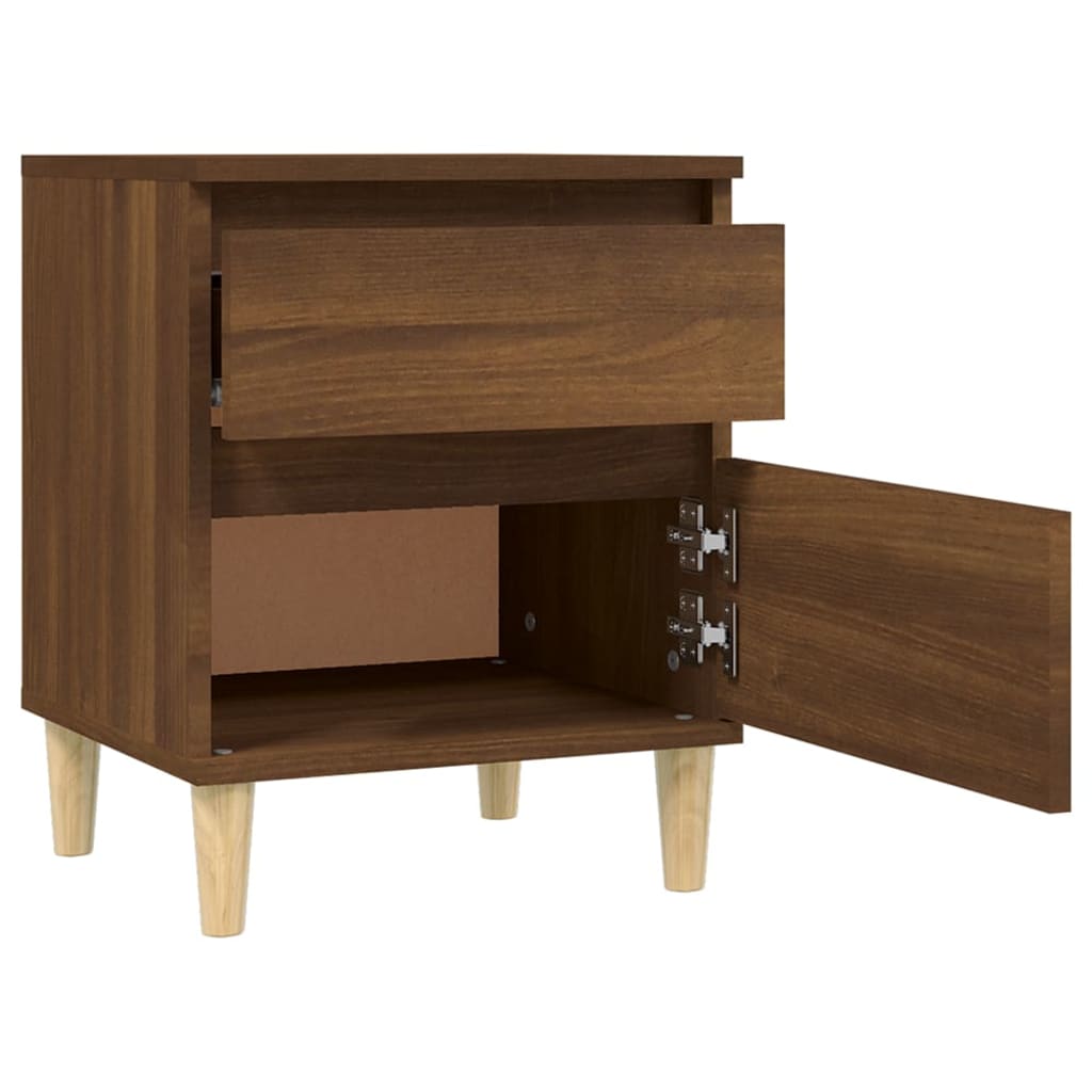 Nachtkastjes 2 st 40x35x50 cm bruin eikenkleur is nu te koop bij PeponiXL, paradijselijk wonen!