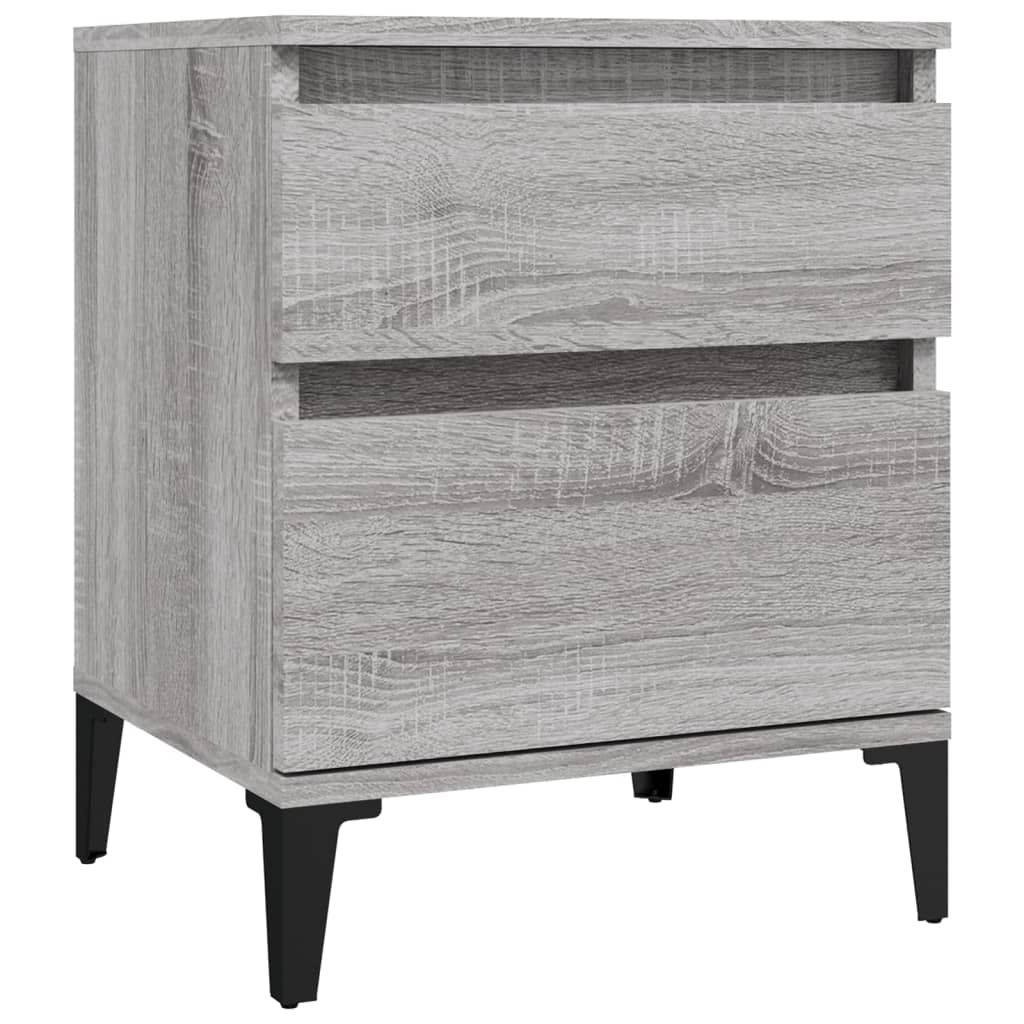 Nachtkastjes 2 st 40x35x50 cm grijs sonoma eikenkleurig is nu te koop bij PeponiXL, paradijselijk wonen!