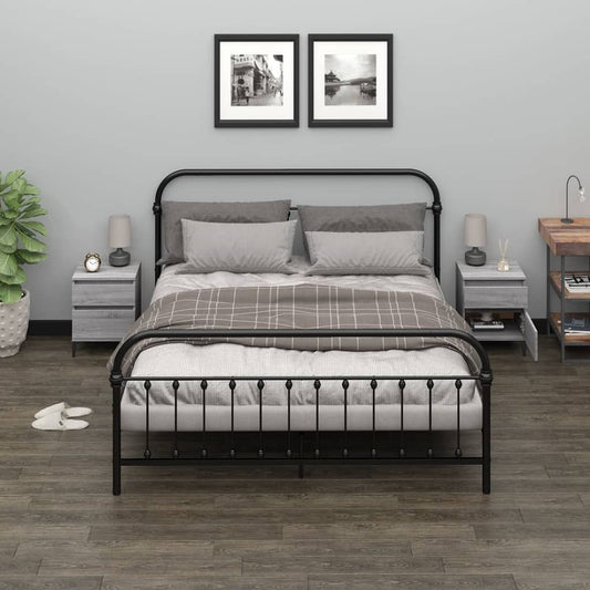 Nachtkastjes 2 st 40x35x50 cm grijs sonoma eikenkleurig is nu te koop bij PeponiXL, paradijselijk wonen!
