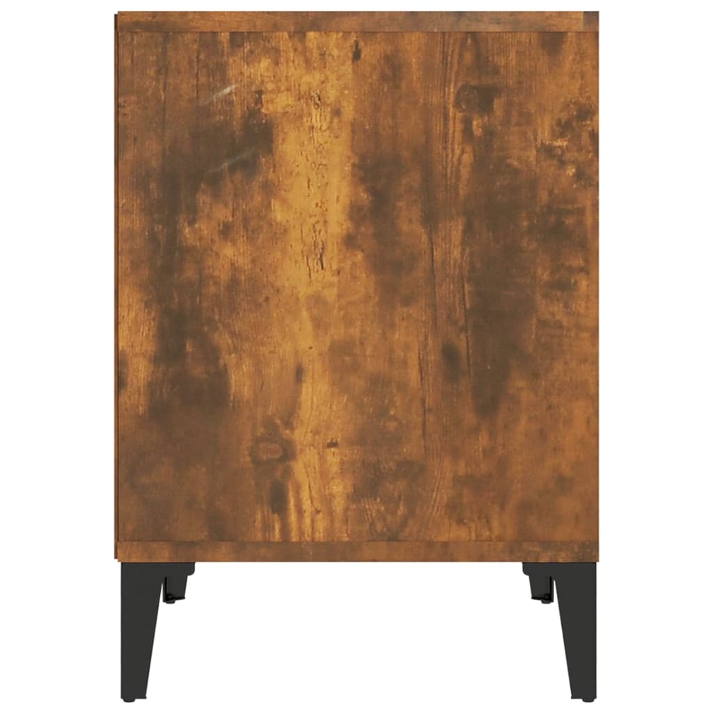 Nachtkastje 40x35x50 cm gerookt eikenkleurig is nu te koop bij PeponiXL, paradijselijk wonen!