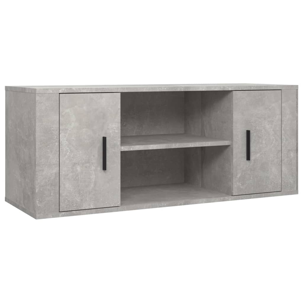 Tv-meubel 100x35x40 cm bewerkt hout betongrijs is nu te koop bij PeponiXL, paradijselijk wonen!