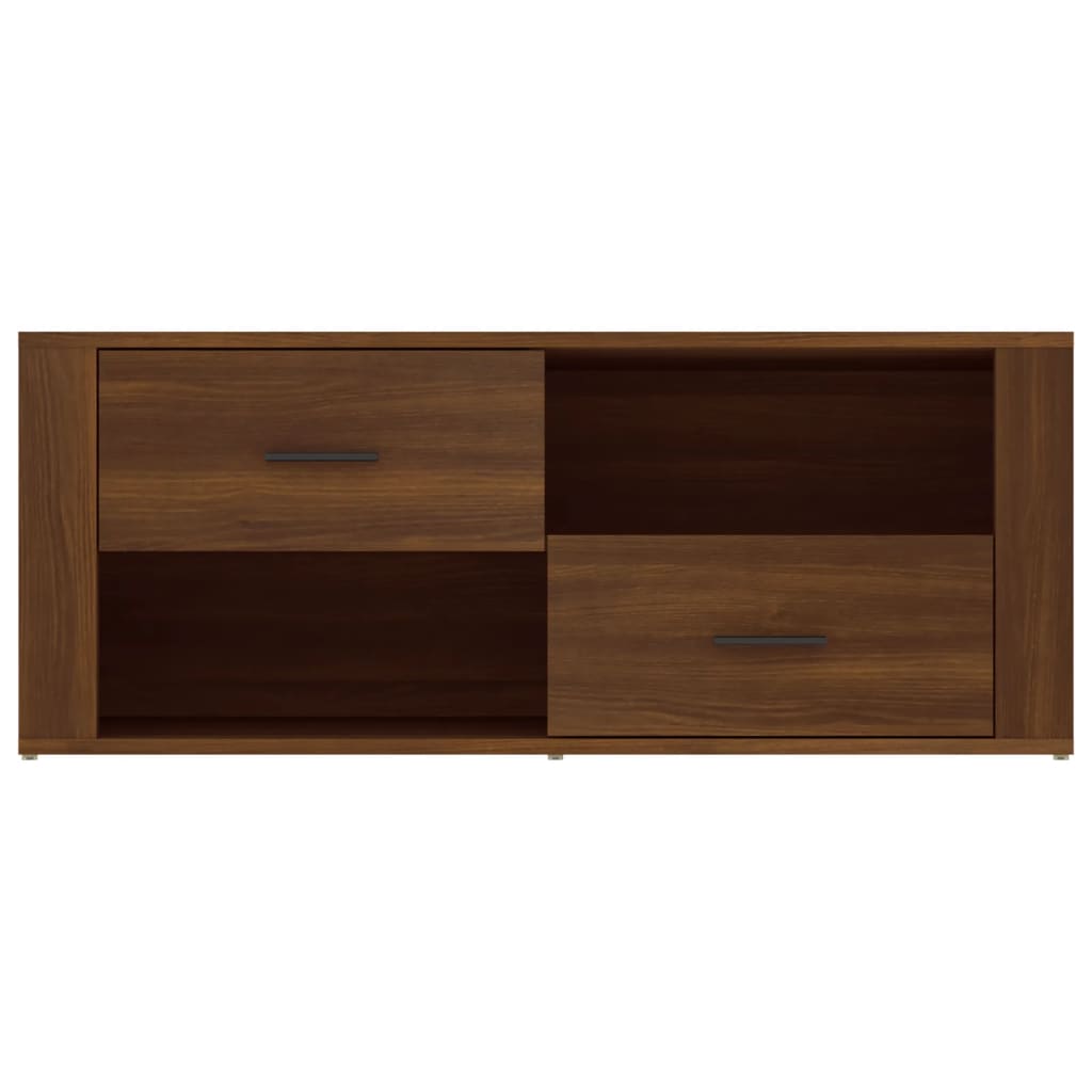 Tv-meubel 100x35x40 cm bewerkt hout bruin eikenkleur is nu te koop bij PeponiXL, paradijselijk wonen!