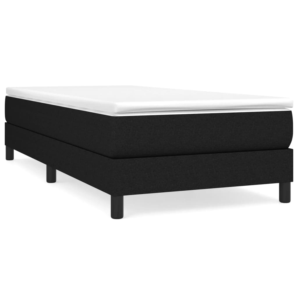 Boxspring bed 90x190 cm stof zwart is nu te koop bij PeponiXL, paradijselijk wonen!