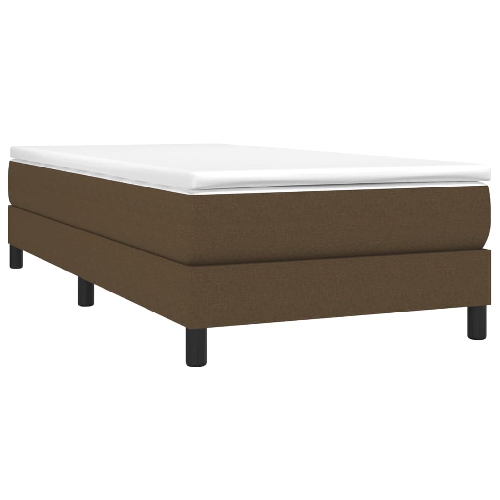 Boxspring bed 90x190 cm stof donkerbruin is nu te koop bij PeponiXL, paradijselijk wonen!