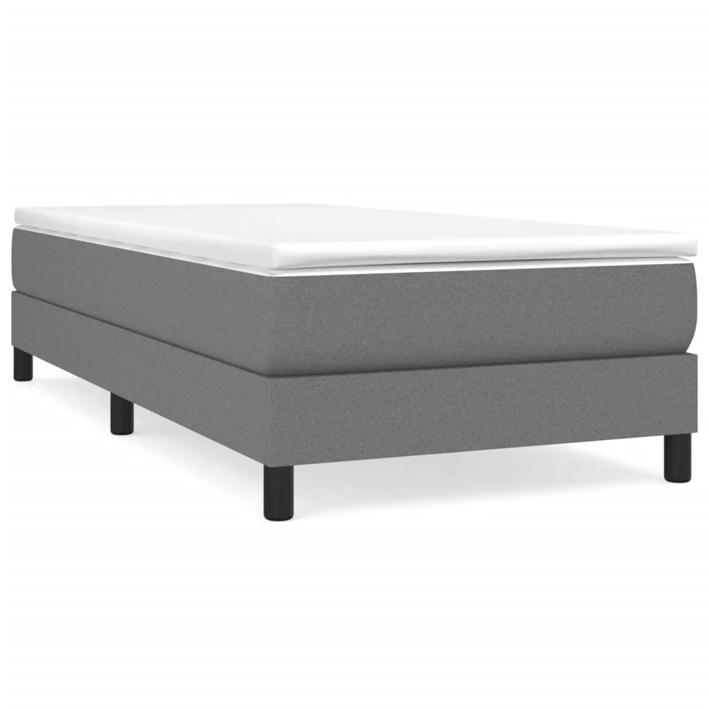 Boxspring bed 90x200 cm stof donkergrijs is nu te koop bij PeponiXL, paradijselijk wonen!