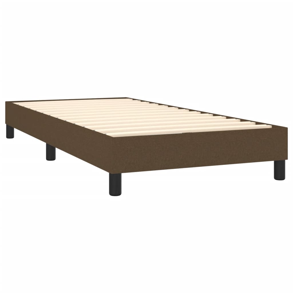Boxspring bed 90x200 cm stof donkerbruin is nu te koop bij PeponiXL, paradijselijk wonen!