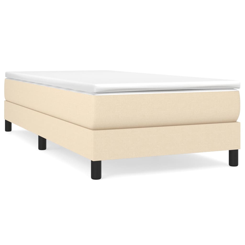 Boxspring bed 90x200 cm stof crèmekleurig is nu te koop bij PeponiXL, paradijselijk wonen!