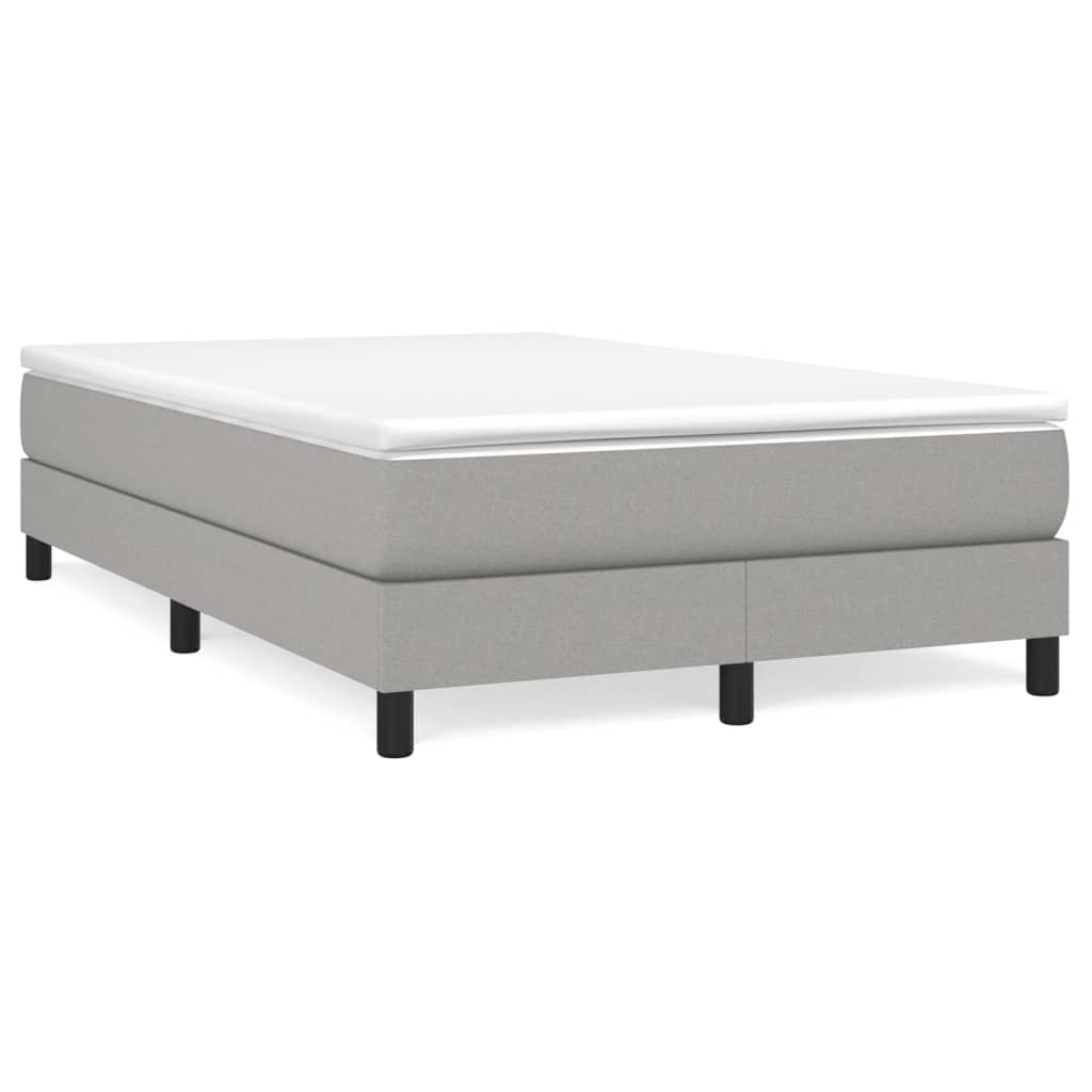Boxspring bed 120x200 cm stof lichtgrijs is nu te koop bij PeponiXL, paradijselijk wonen!