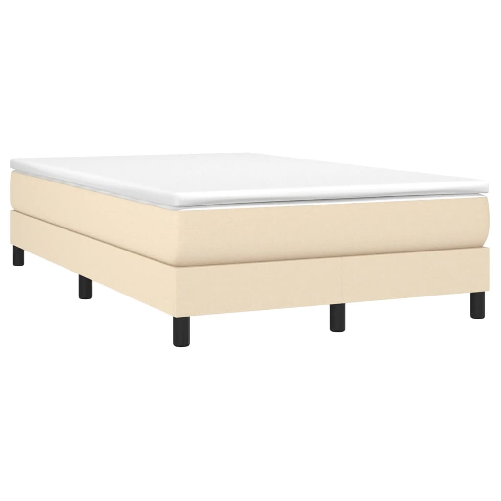 Boxspring bed 120x200 cm stof crèmekleurig is nu te koop bij PeponiXL, paradijselijk wonen!