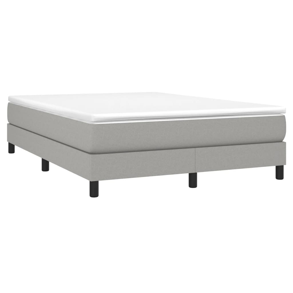 Boxspring bed stof lichtgrijs 140x190 cm is nu te koop bij PeponiXL, paradijselijk wonen!