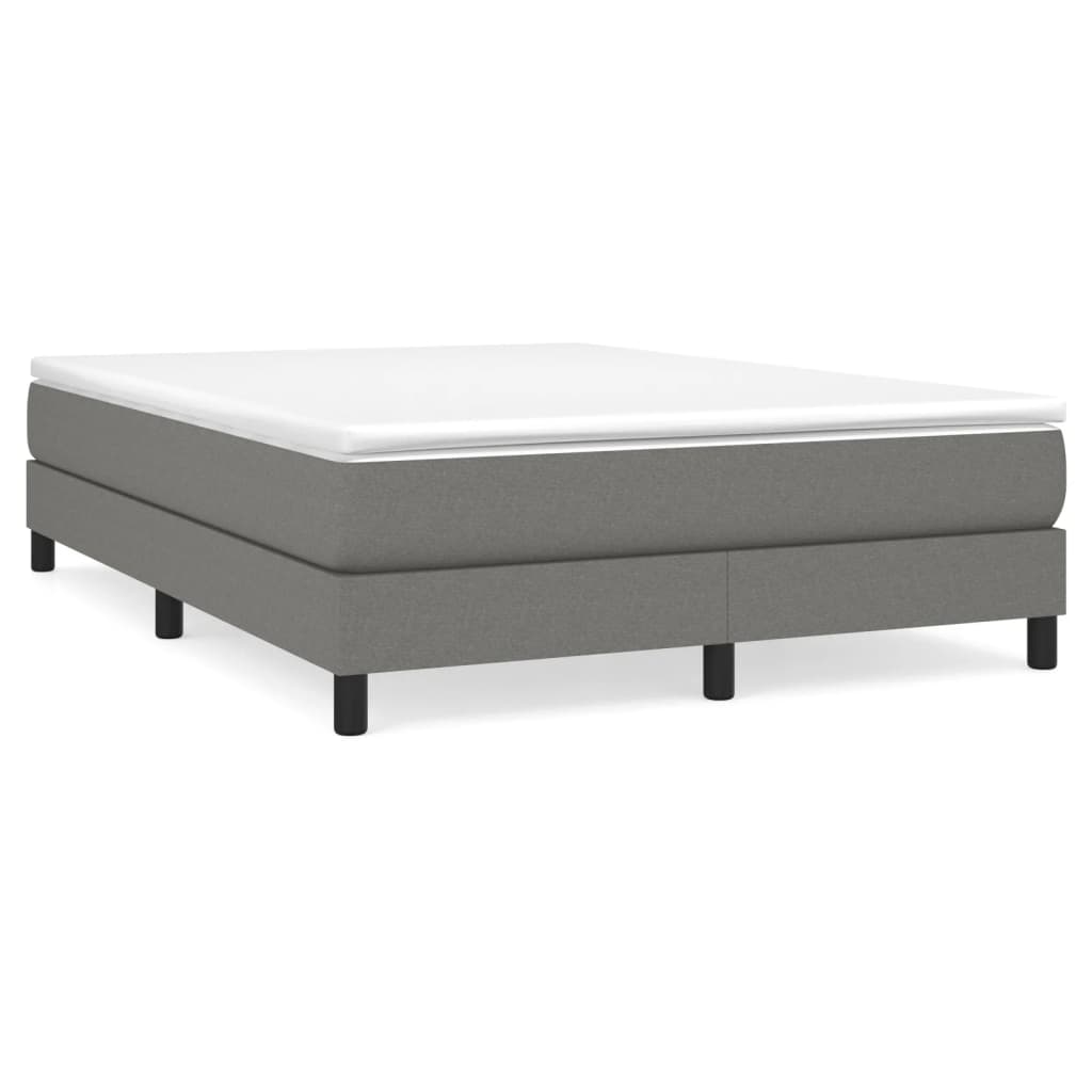 Boxspring bed stof donkergrijs 140x200 cm is nu te koop bij PeponiXL, paradijselijk wonen!