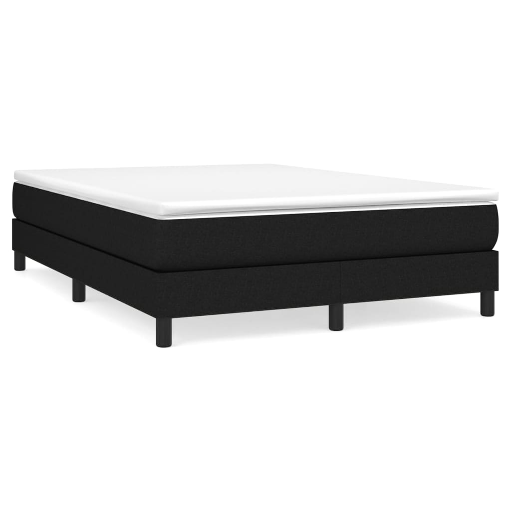 Boxspring bed stof zwart 140x200 cm is nu te koop bij PeponiXL, paradijselijk wonen!