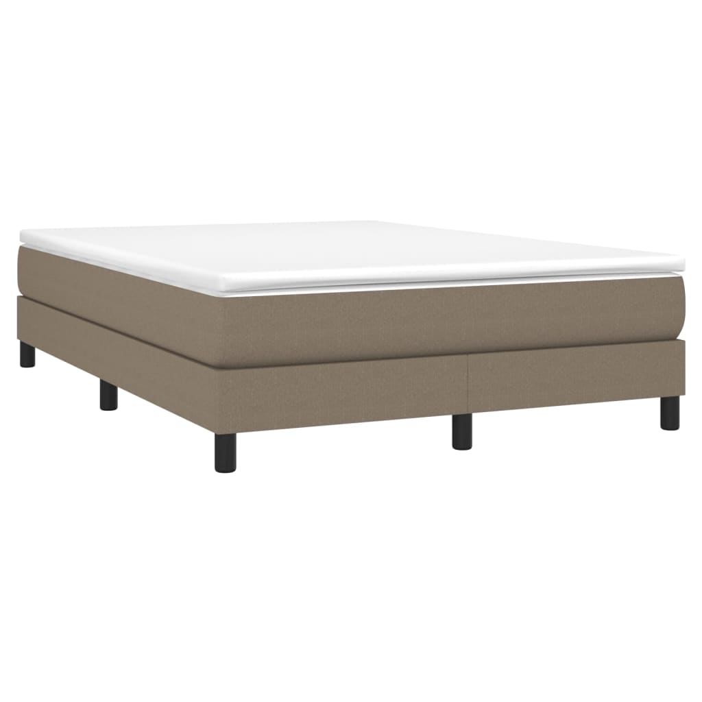 Boxspring bed stof taupe 140x200 cm is nu te koop bij PeponiXL, paradijselijk wonen!