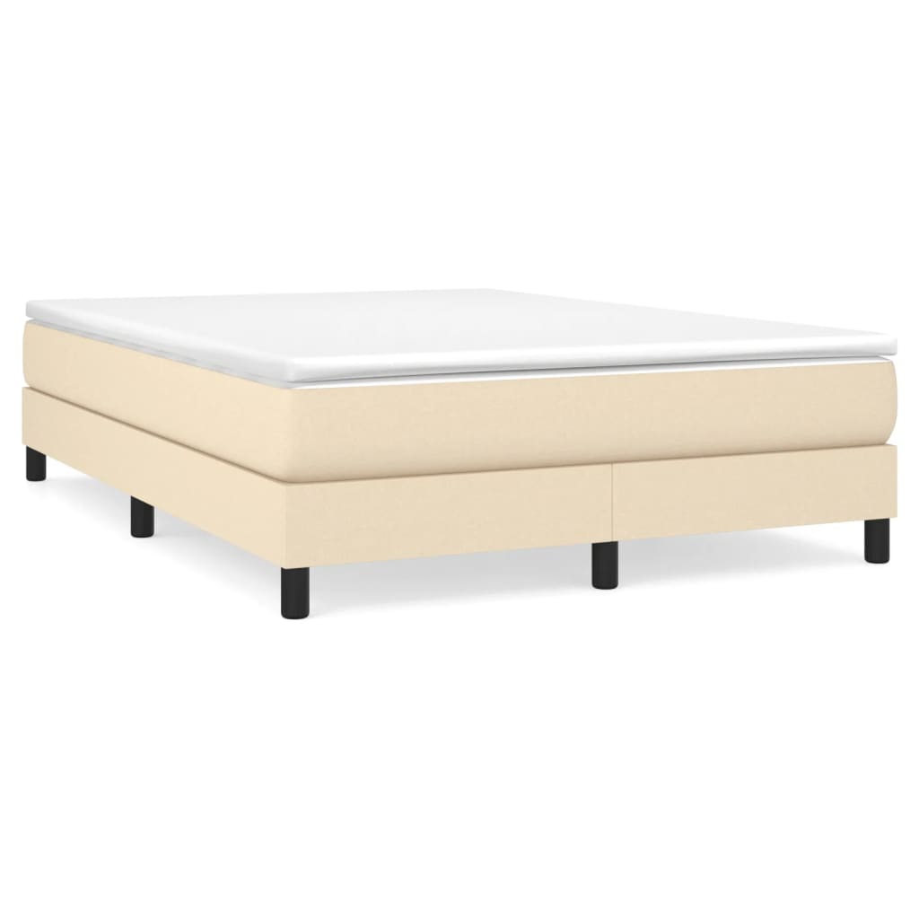 Boxspring bed stof crèmekleurig 140x200 cm is nu te koop bij PeponiXL, paradijselijk wonen!