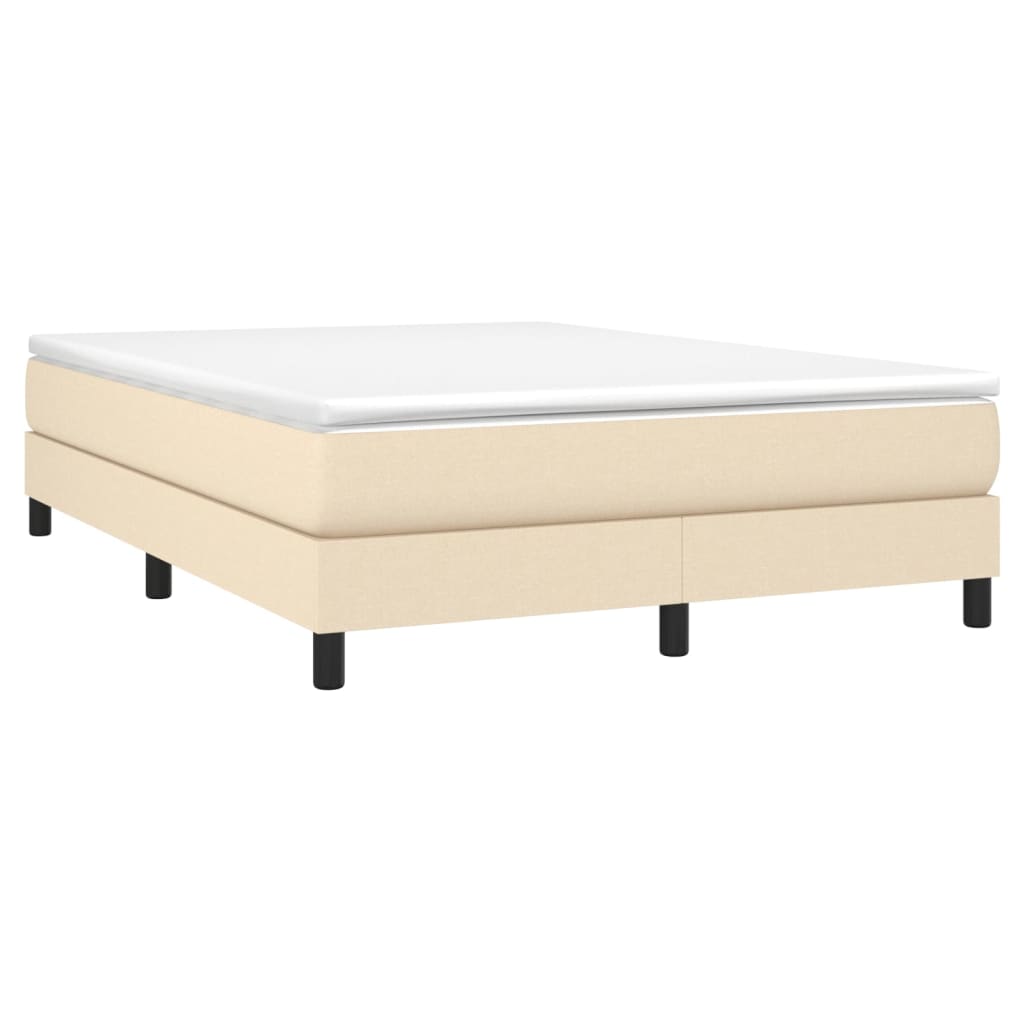 Boxspring bed stof crèmekleurig 140x200 cm is nu te koop bij PeponiXL, paradijselijk wonen!
