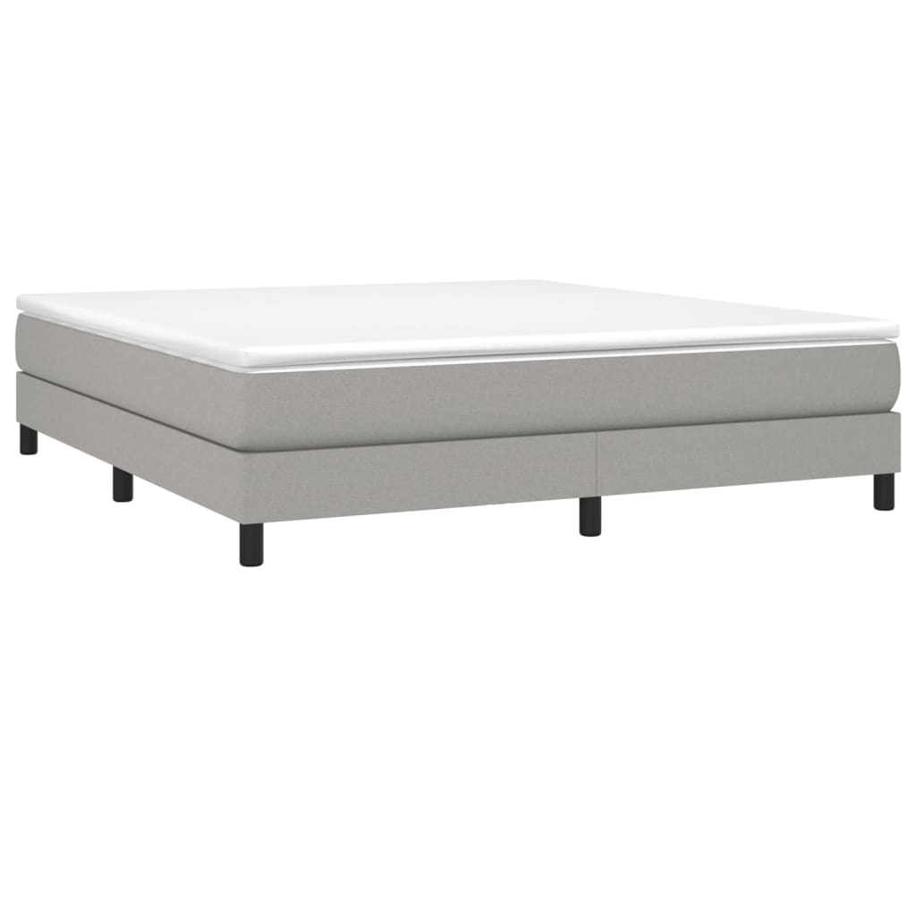 Boxspring bed stof lichtgrijs 160x200 cm is nu te koop bij PeponiXL, paradijselijk wonen!