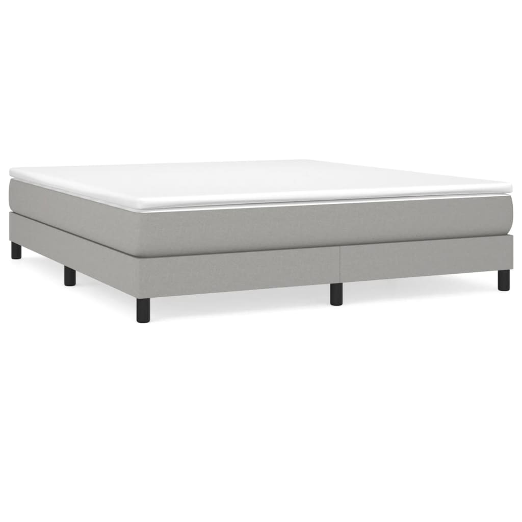 Boxspring bed stof lichtgrijs 180x200 cm is nu te koop bij PeponiXL, paradijselijk wonen!