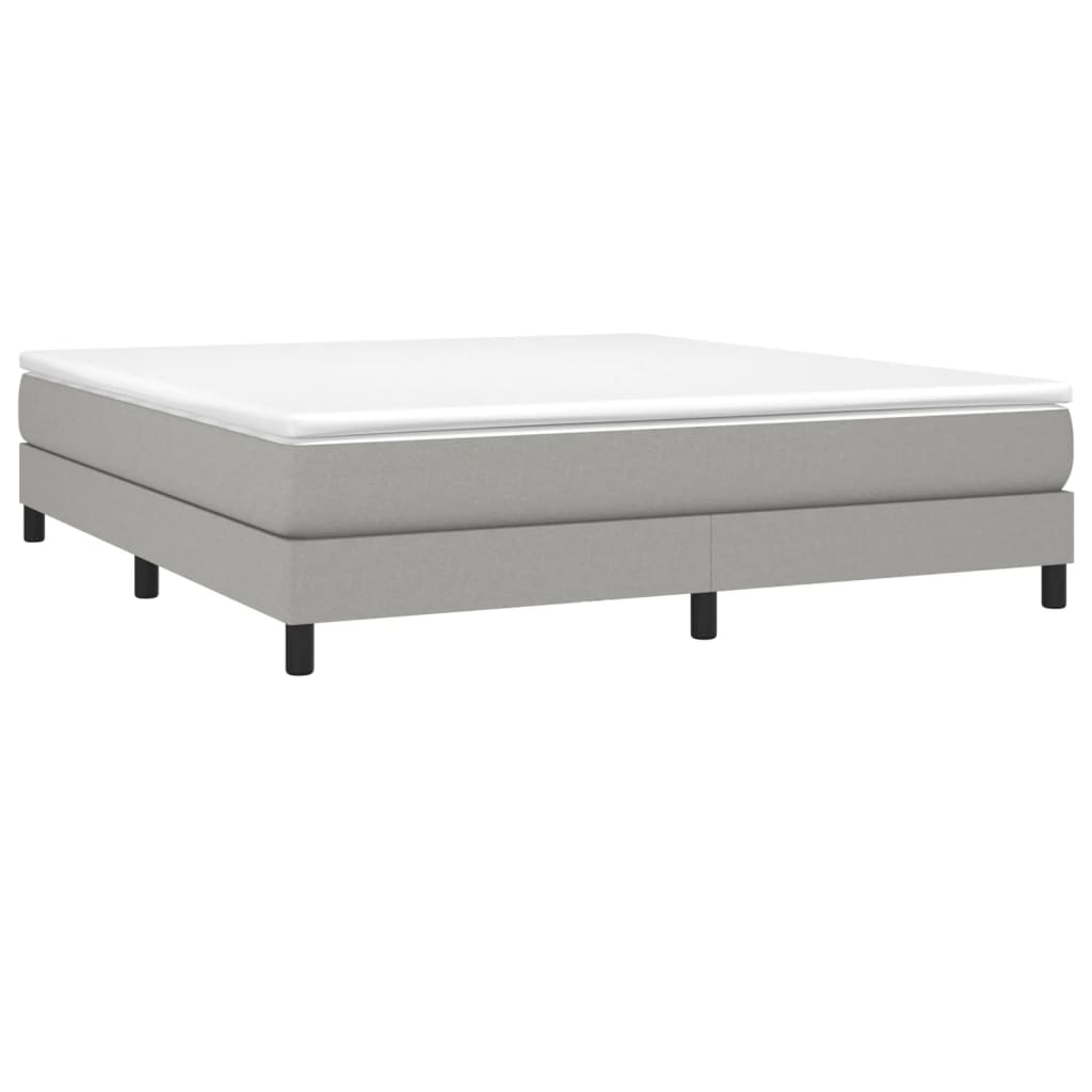 Boxspring bed stof lichtgrijs 180x200 cm is nu te koop bij PeponiXL, paradijselijk wonen!