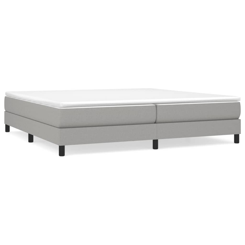 Boxspring bed stof lichtgrijs 200x200 cm is nu te koop bij PeponiXL, paradijselijk wonen!
