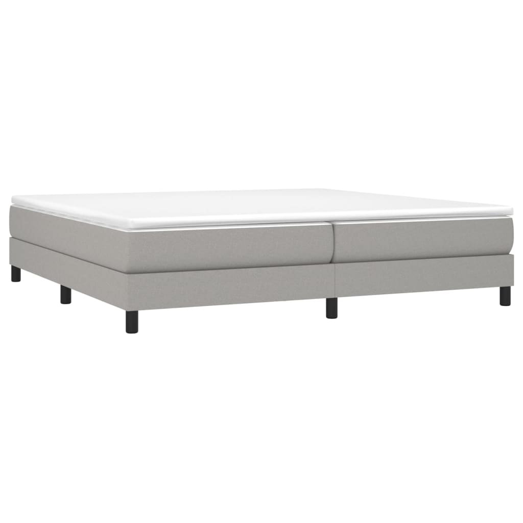 Boxspring bed stof lichtgrijs 200x200 cm is nu te koop bij PeponiXL, paradijselijk wonen!