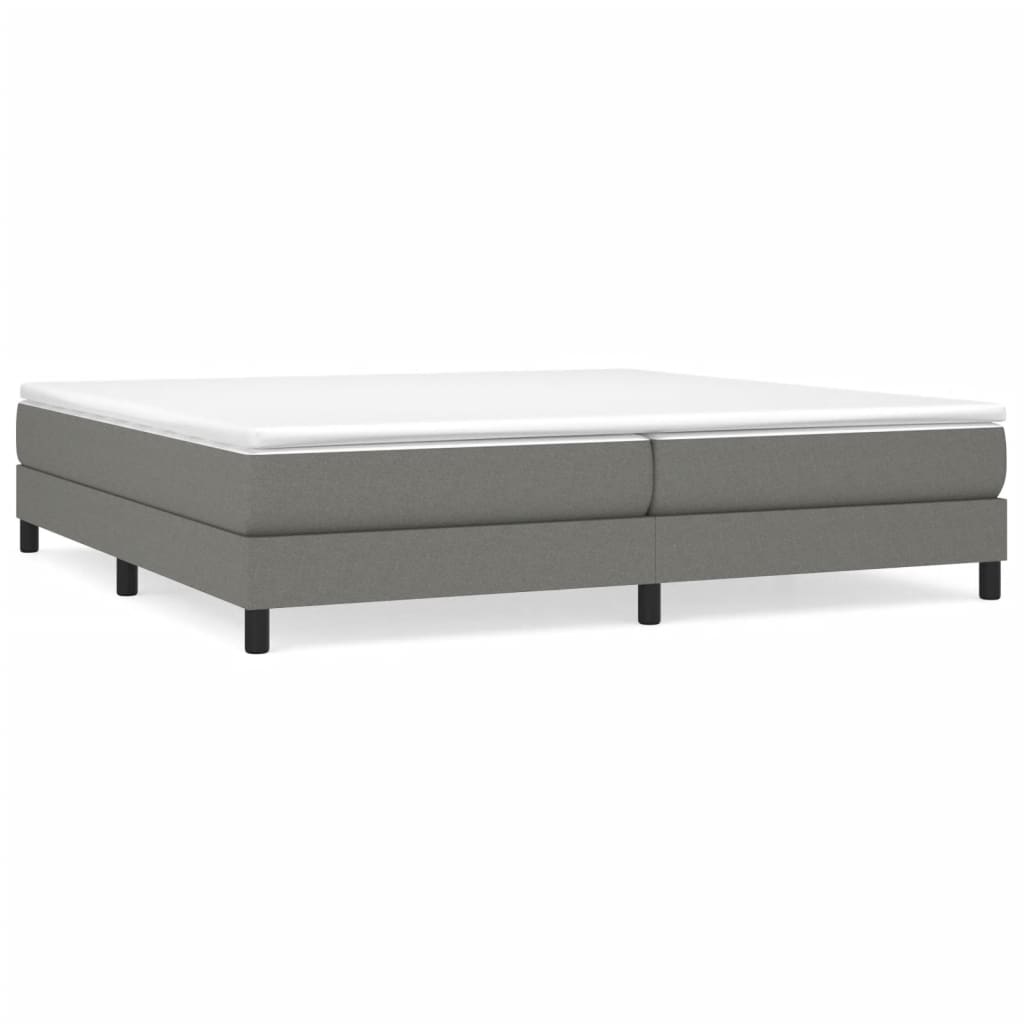 Boxspring bed stof donkergrijs 200x200 cm is nu te koop bij PeponiXL, paradijselijk wonen!