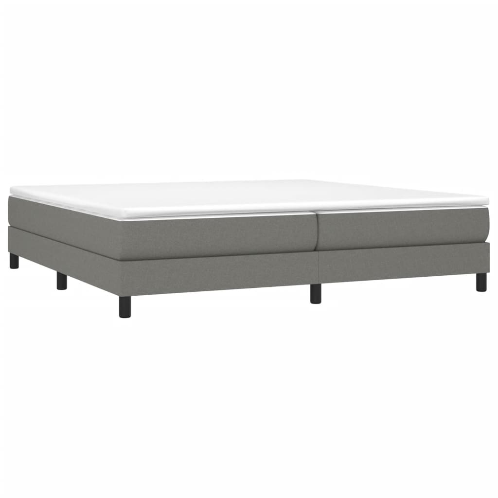 Boxspring bed stof donkergrijs 200x200 cm is nu te koop bij PeponiXL, paradijselijk wonen!