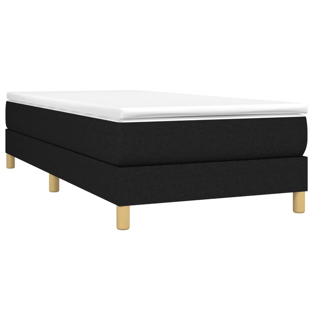 Boxspring bed 90x200 cm stof zwart is nu te koop bij PeponiXL, paradijselijk wonen!