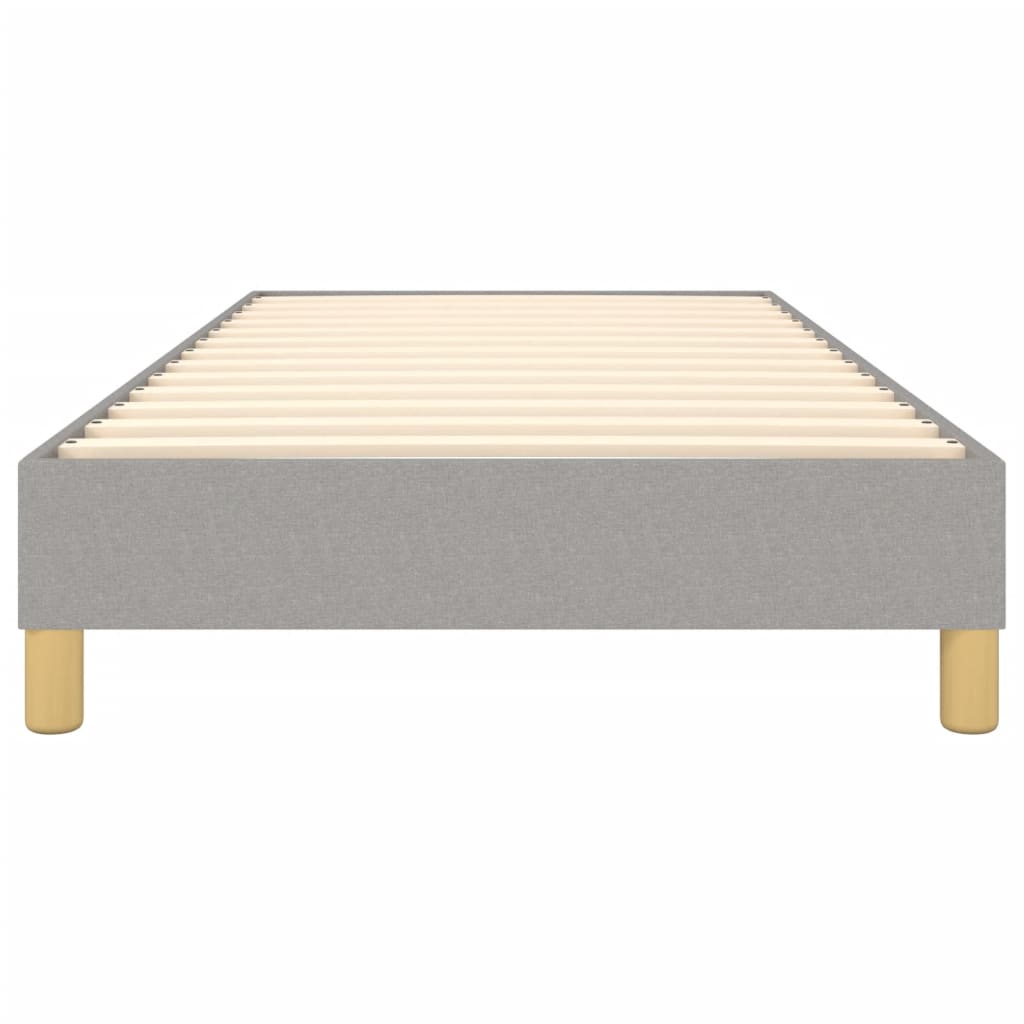 Boxspring bed 100x200 cm stof lichtgrijs is nu te koop bij PeponiXL, paradijselijk wonen!