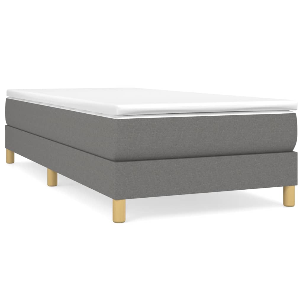 Boxspring bed 100x200 cm stof donkergrijs is nu te koop bij PeponiXL, paradijselijk wonen!