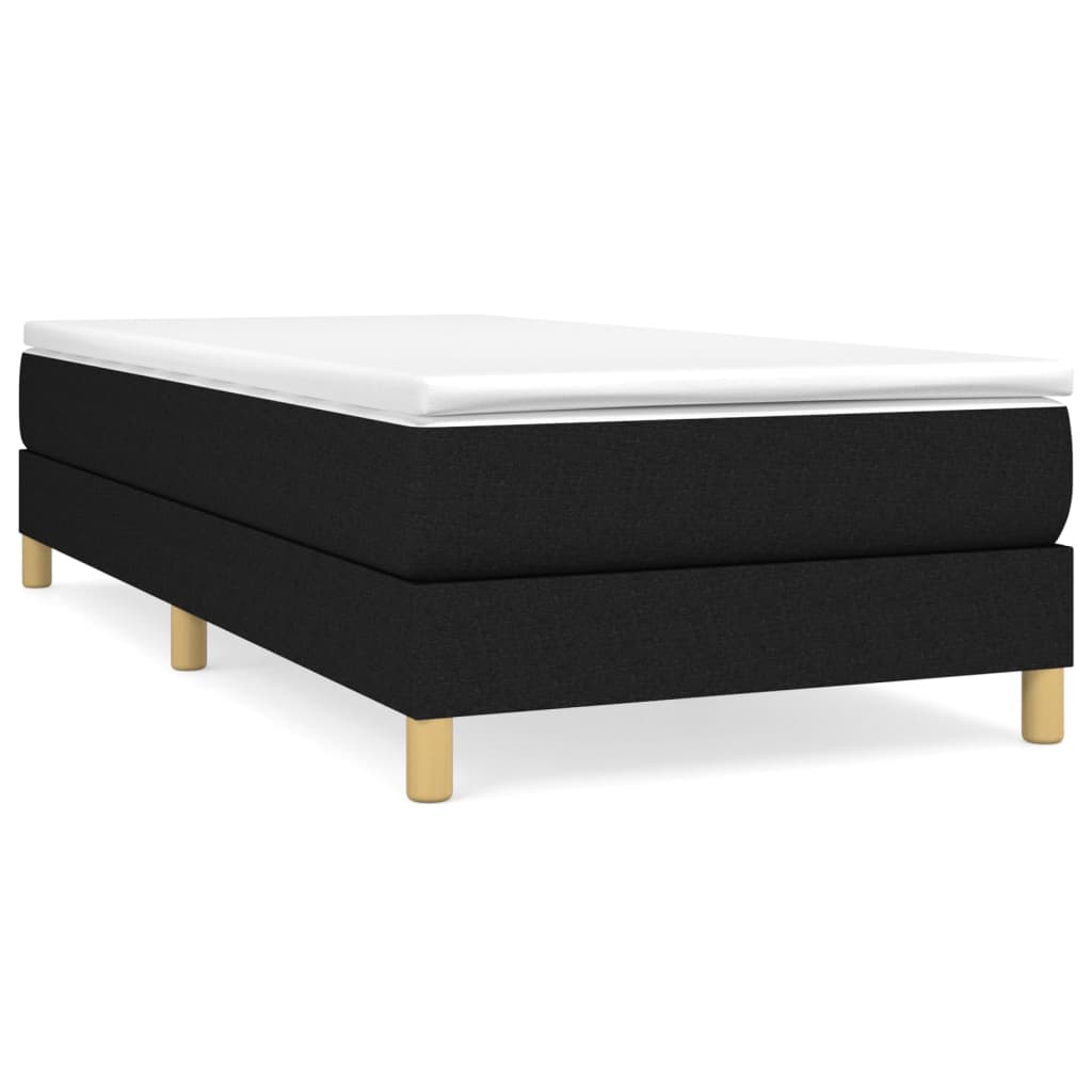 Boxspring bed 100x200 cm stof zwart is nu te koop bij PeponiXL, paradijselijk wonen!