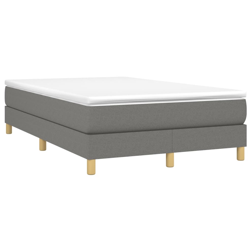 Boxspring bed 120x200 cm stof donkergrijs is nu te koop bij PeponiXL, paradijselijk wonen!